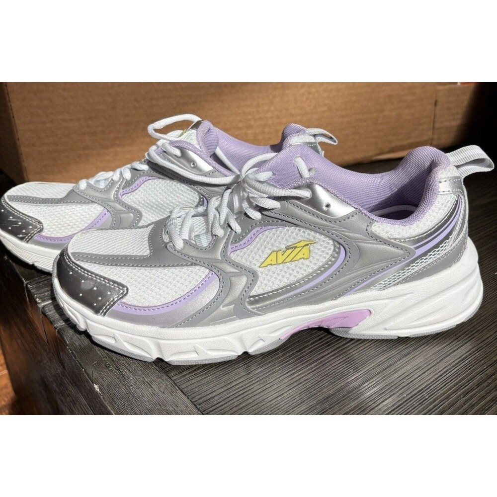 AVIA 5000 Performance Athletic Shoes Women 10 Purple Silver Light Breathable